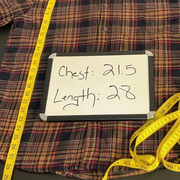 Eddie Bauer Flannel Button Down Shacket Neutral Checked Long Sleeve Size L - Picture 10 of 10